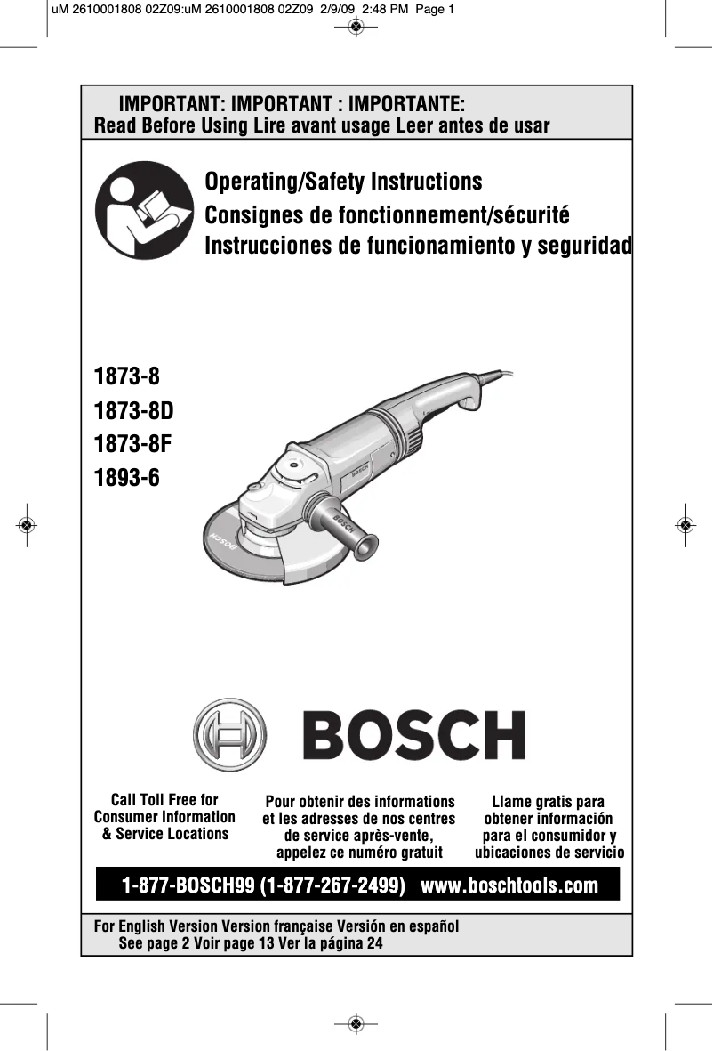 Página 1 del manual Manual de usuario Bosch 1893-6