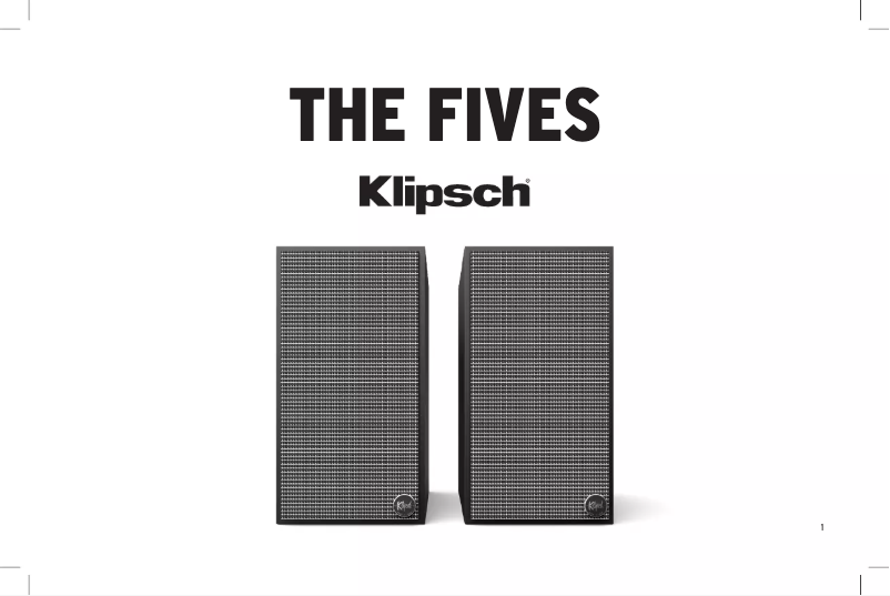 Page n°1 - Manuel utilisateur Klipsch The Fives