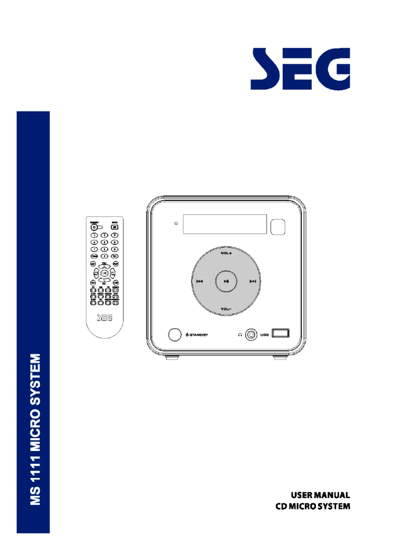 Page 1 de la notice Manuel utilisateur SEG MS 1111