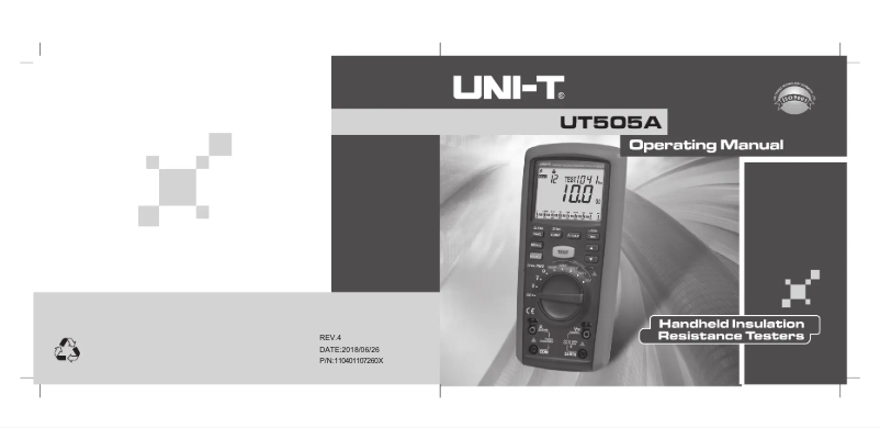 Image de la première page du manuel de l'appareil UT505A