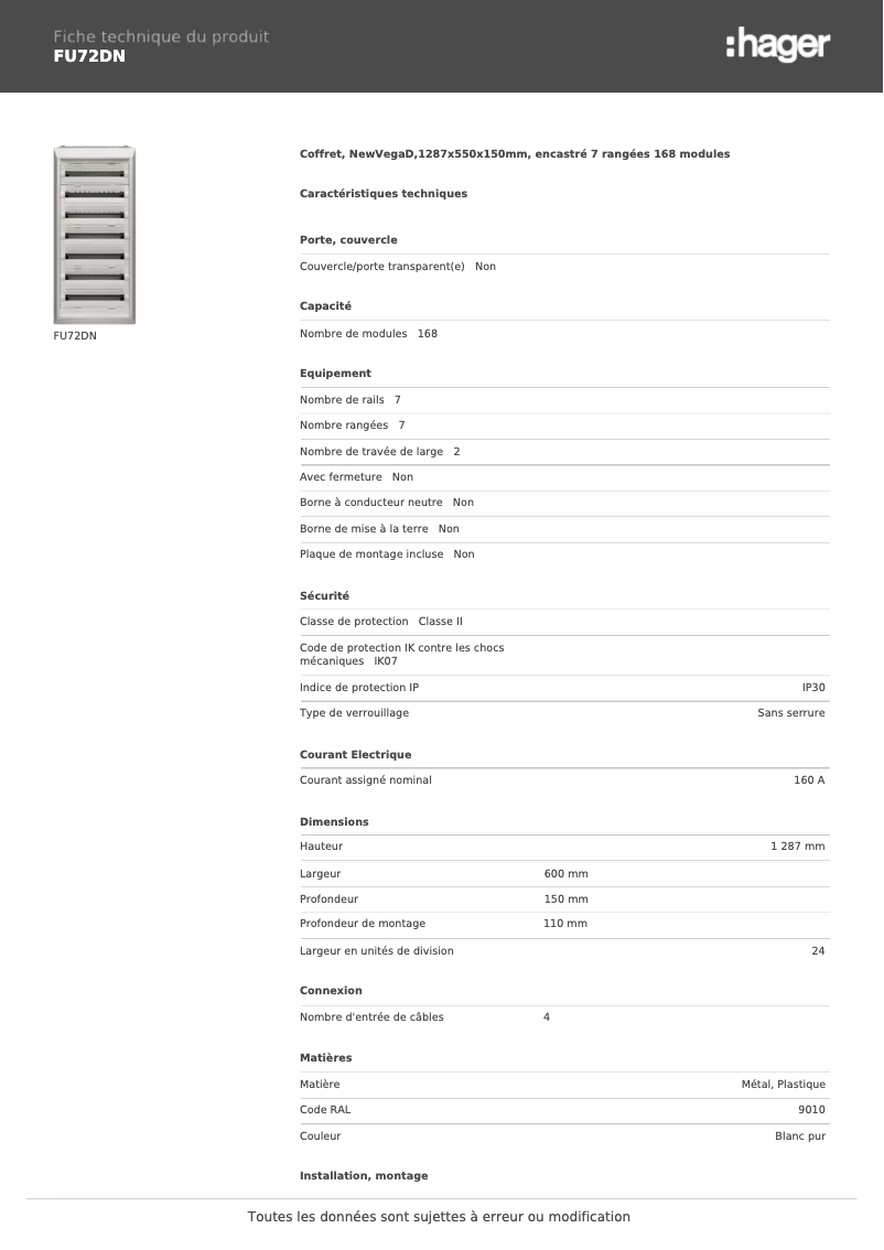 Image de la première page du manuel de l'appareil FU72DN
