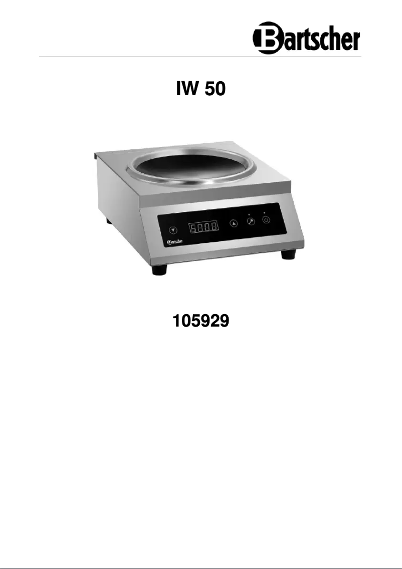 Page 1 de la notice Manuel utilisateur Bartscher IW 50