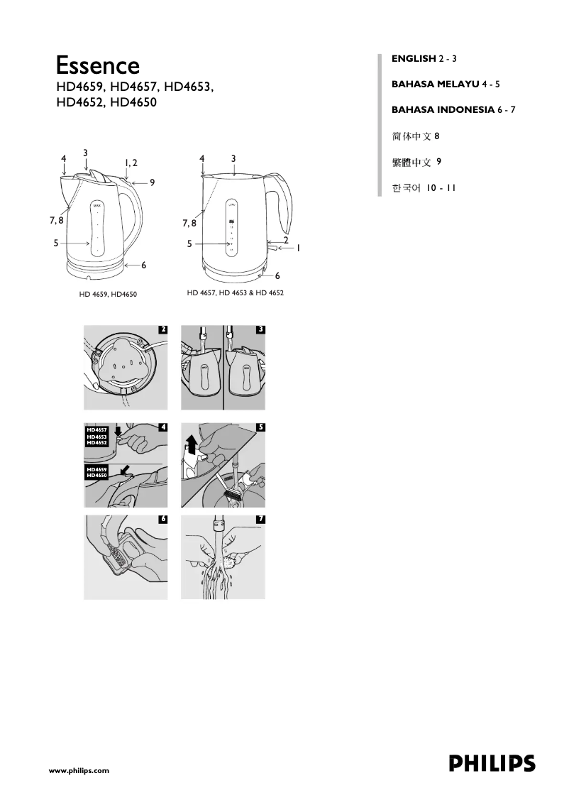 Página 1 del manual Manual de usuario Philips Essence HD4653