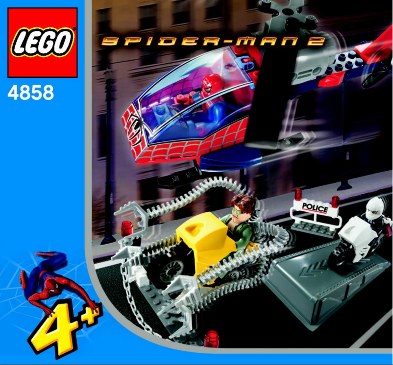 Page 1 de la notice Consignes visuelles Lego Spiderman 4858
