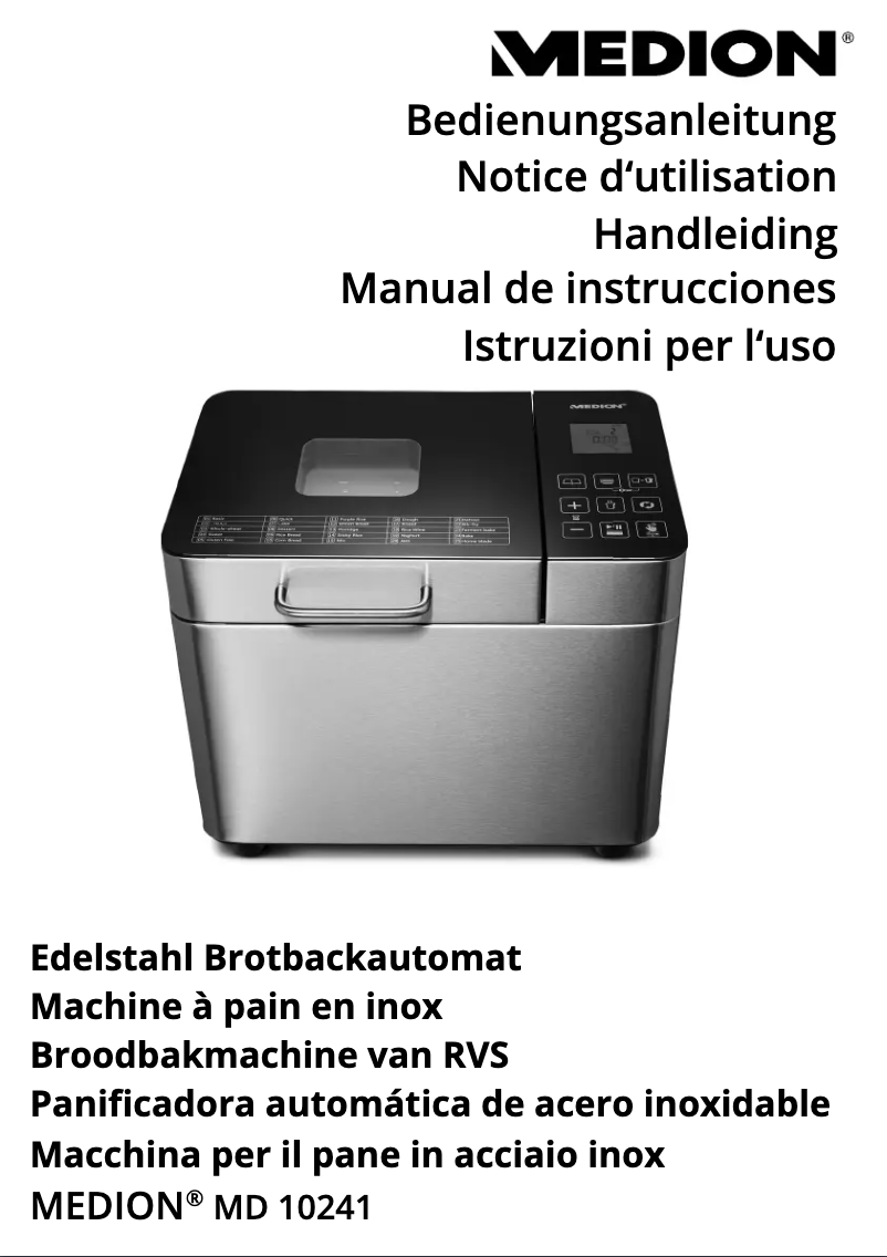 Image de la première page du manuel de l'appareil MD 10241