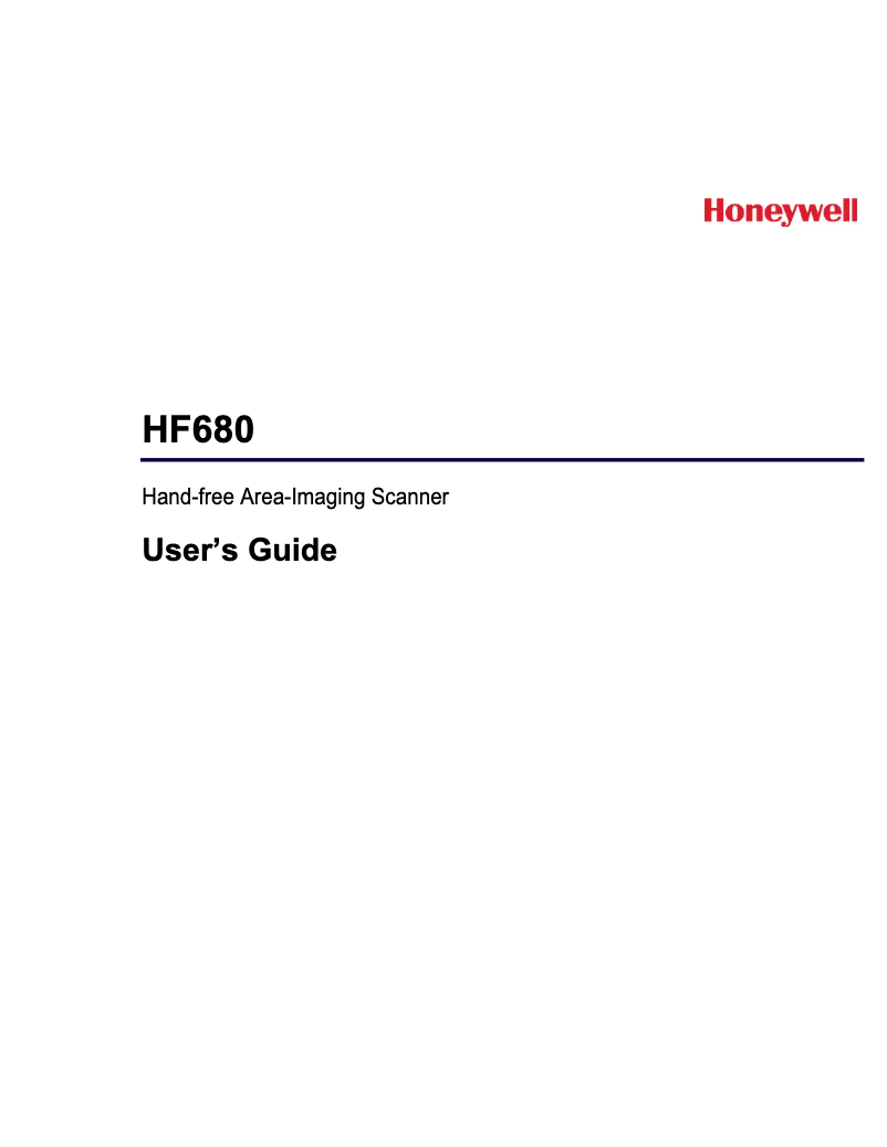 Page 1 de la notice Manuel utilisateur Honeywell Orbit HF680