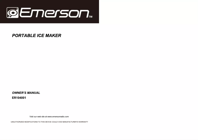 Page 1 de la notice Manuel utilisateur Emerson ER104001