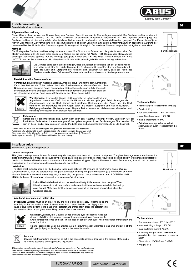 Image de la première page du manuel de l'appareil FU7300B