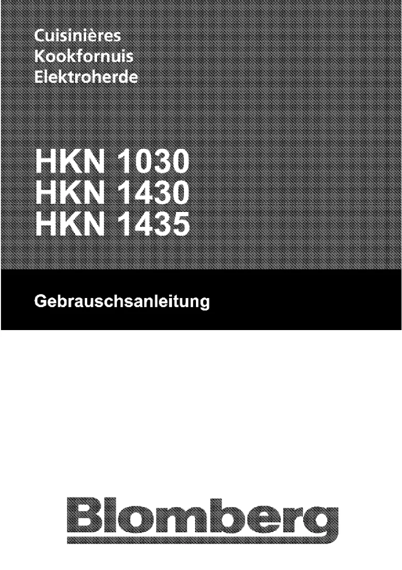 Page n°1 - Manuel utilisateur Blomberg HKN 1435 X