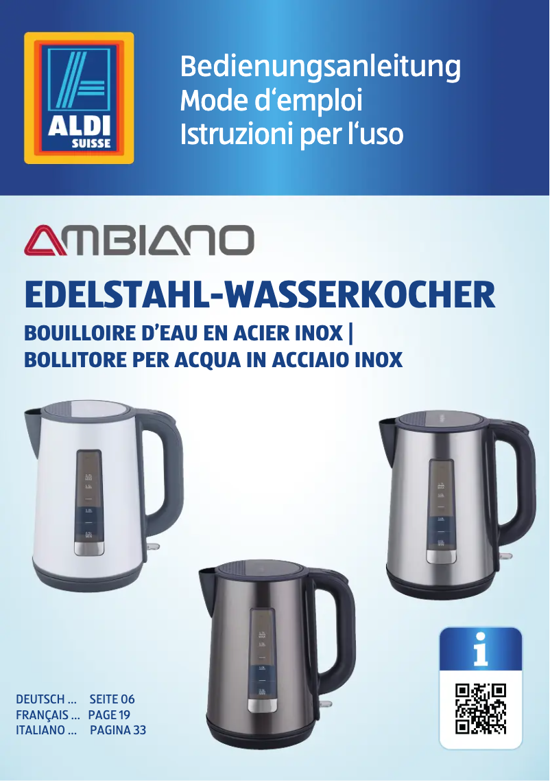 Page n°1 - Manuel utilisateur Ambiano GT-WKeds-06