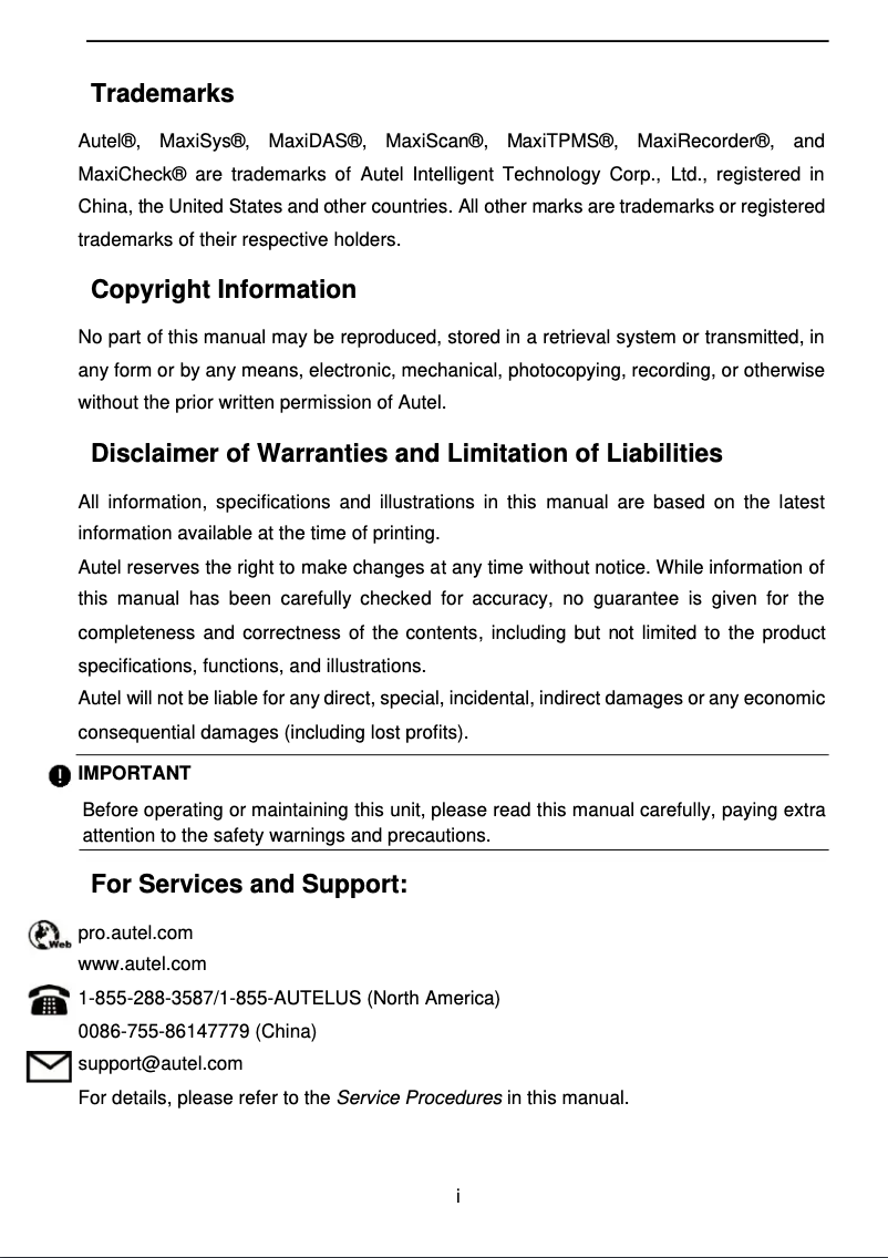Image de la première page du manuel de l'appareil MaxiSYS Elite II