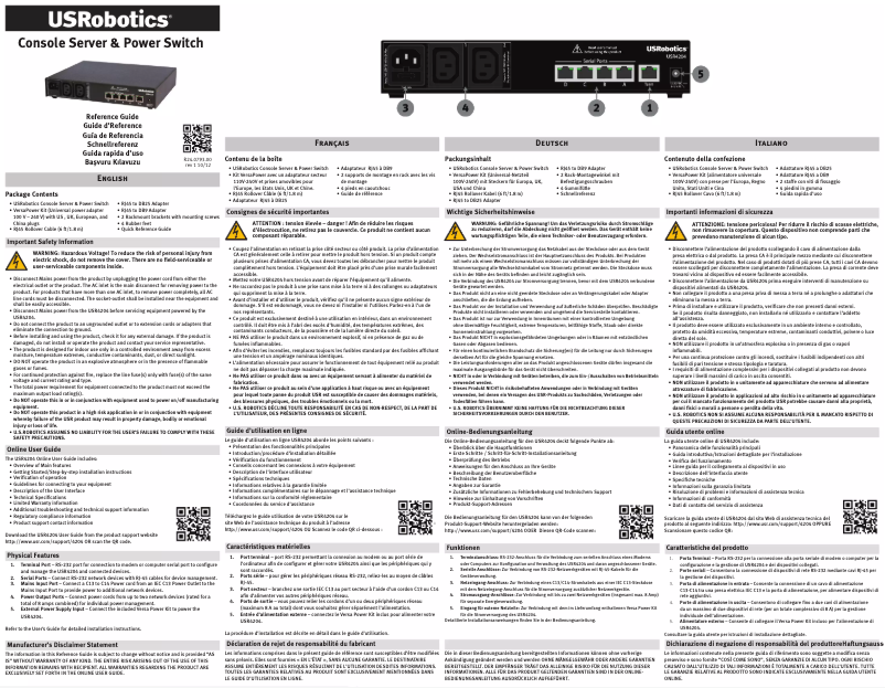Page n°1 - Manuel utilisateur USRobotics Courier USR4204