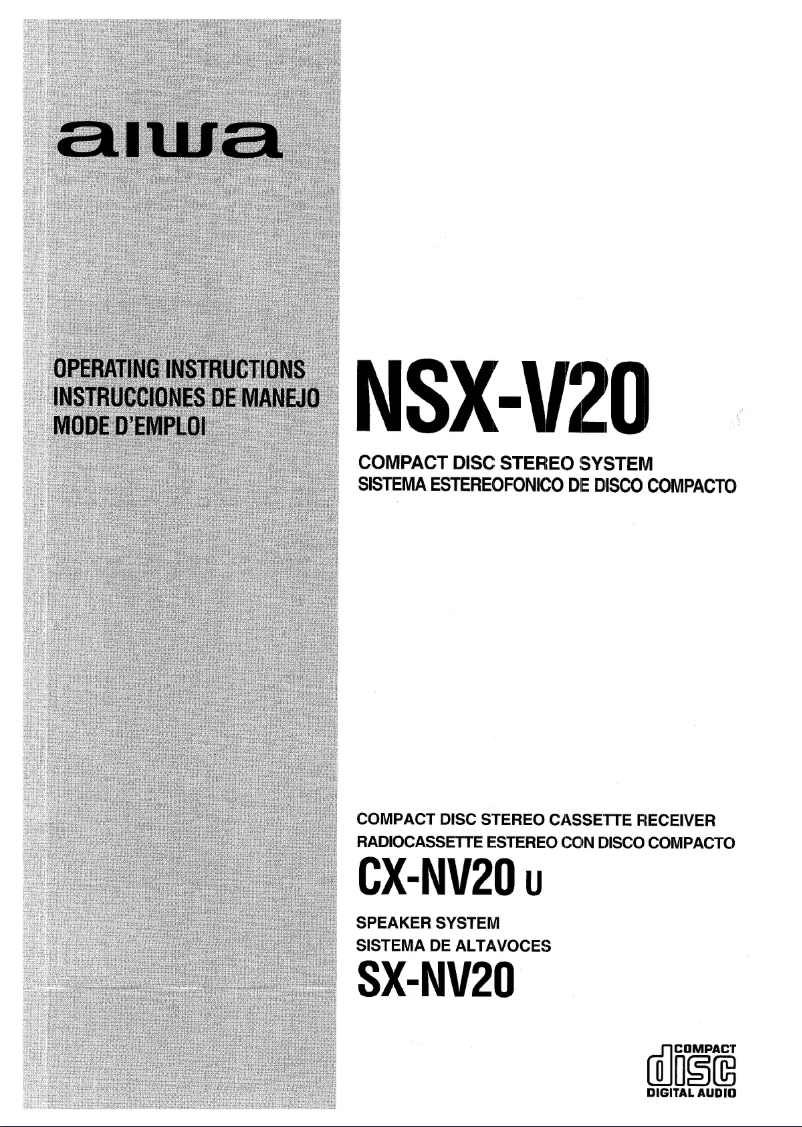 Page n°1 - Manuel utilisateur Aiwa NSX-V20
