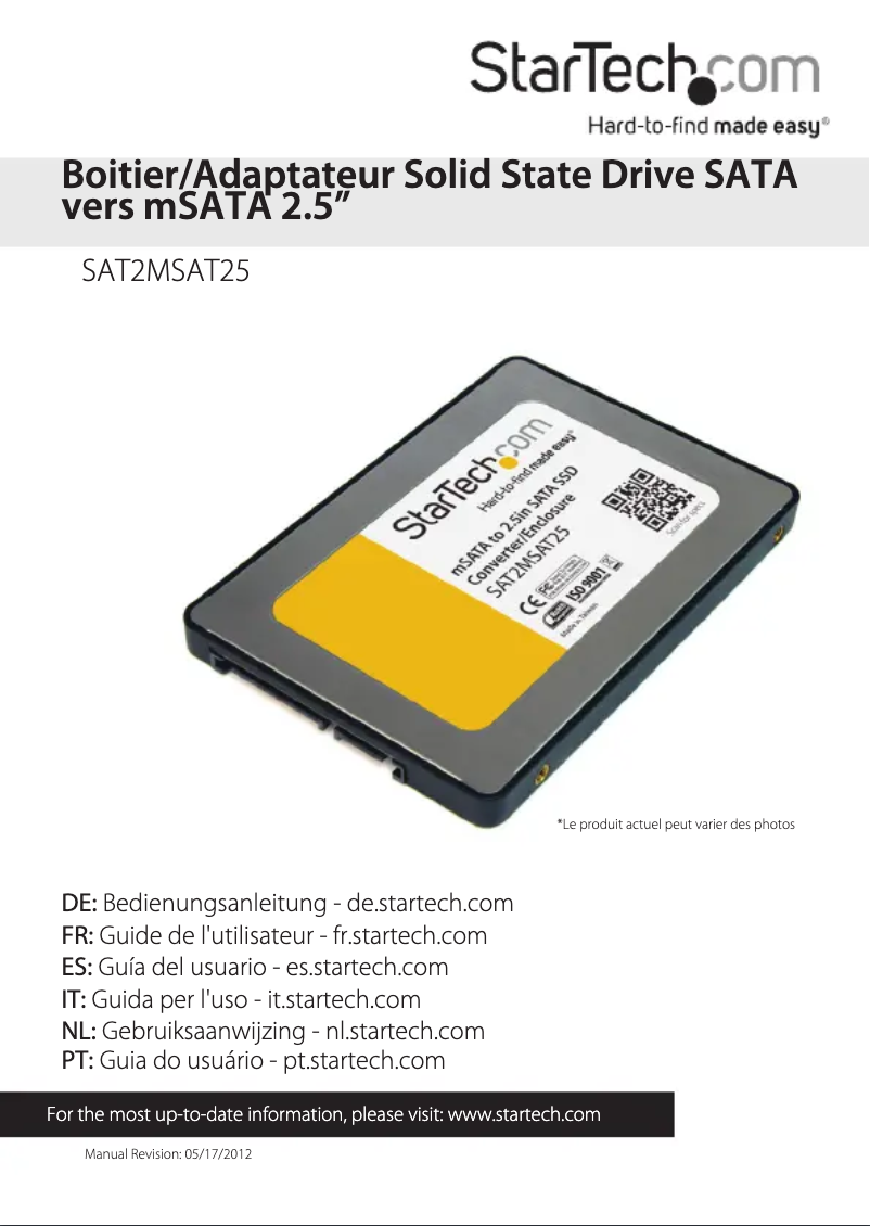 Page n°1 - Manuel utilisateur StarTech.com SAT2MSAT25