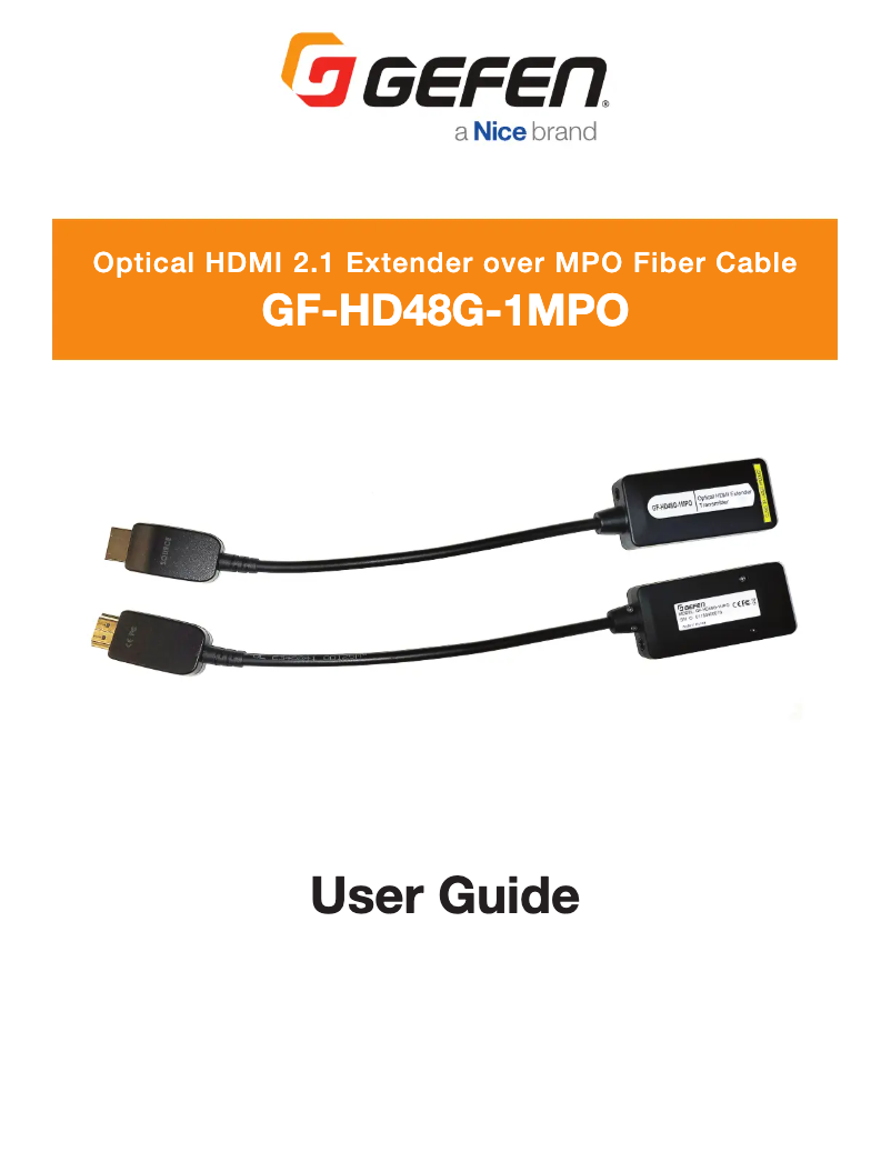 Página 1 del manual Manual de usuario Gefen GF-HD48G-1MPO