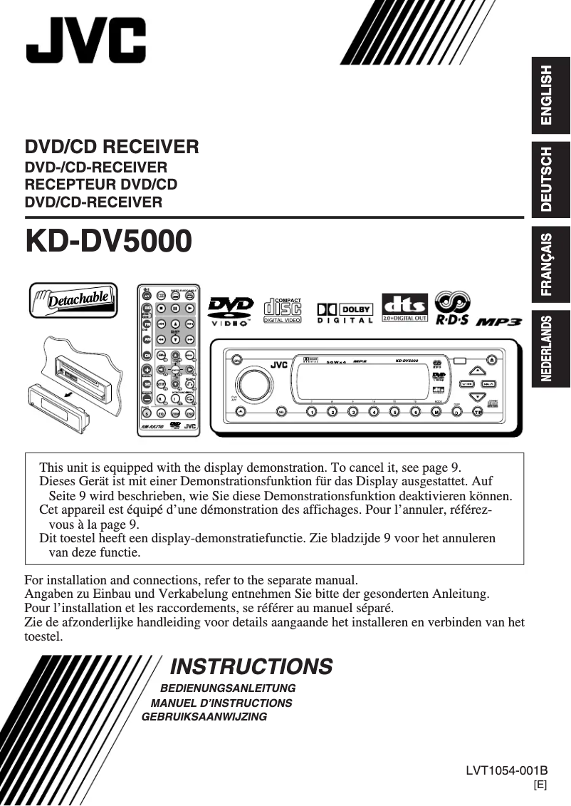 Image de la première page du manuel de l'appareil KD DV-5000