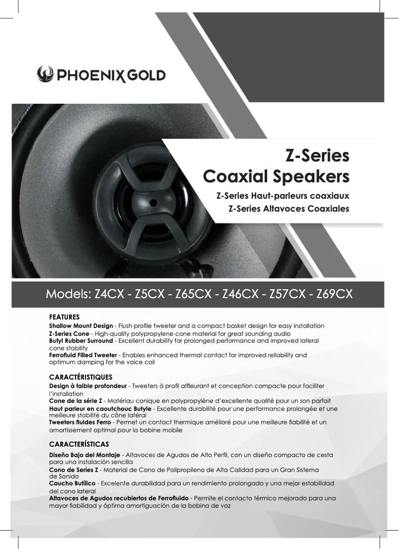 Page 1 de la notice Manuel utilisateur Phoenix Gold Z65CX