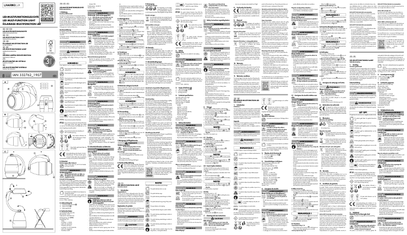 Page n°1 - Manuel utilisateur Livarno Lux IAN 353191