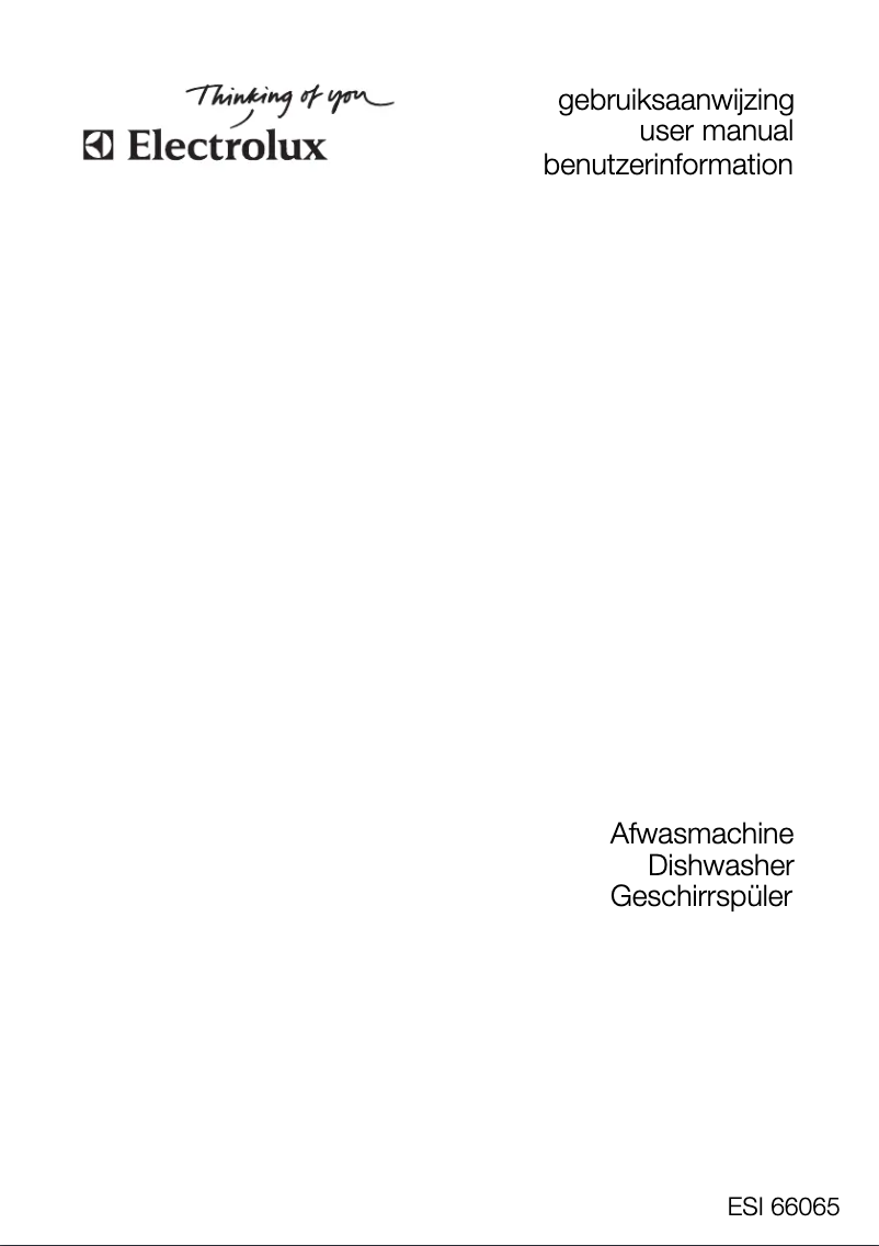 Page 1 de la notice Manuel utilisateur Electrolux ESI66065