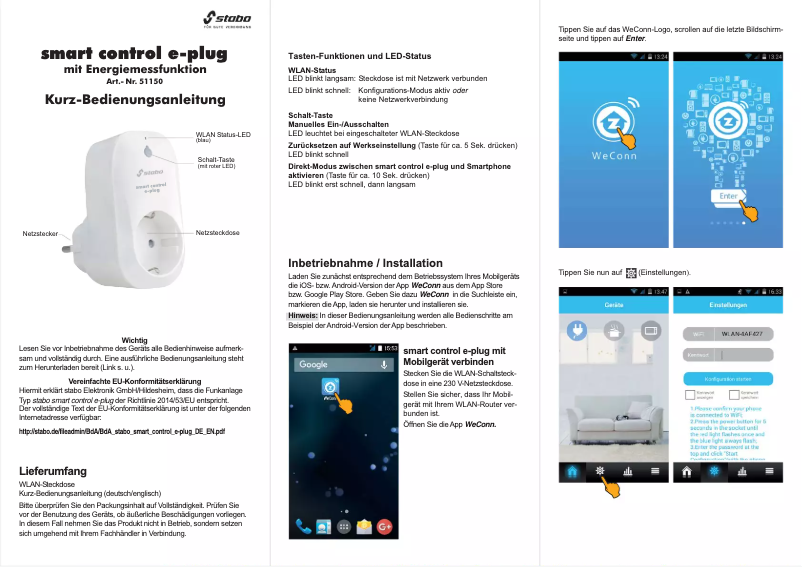 Página 1 del manual Manual de usuario Stabo Smart control e-plug