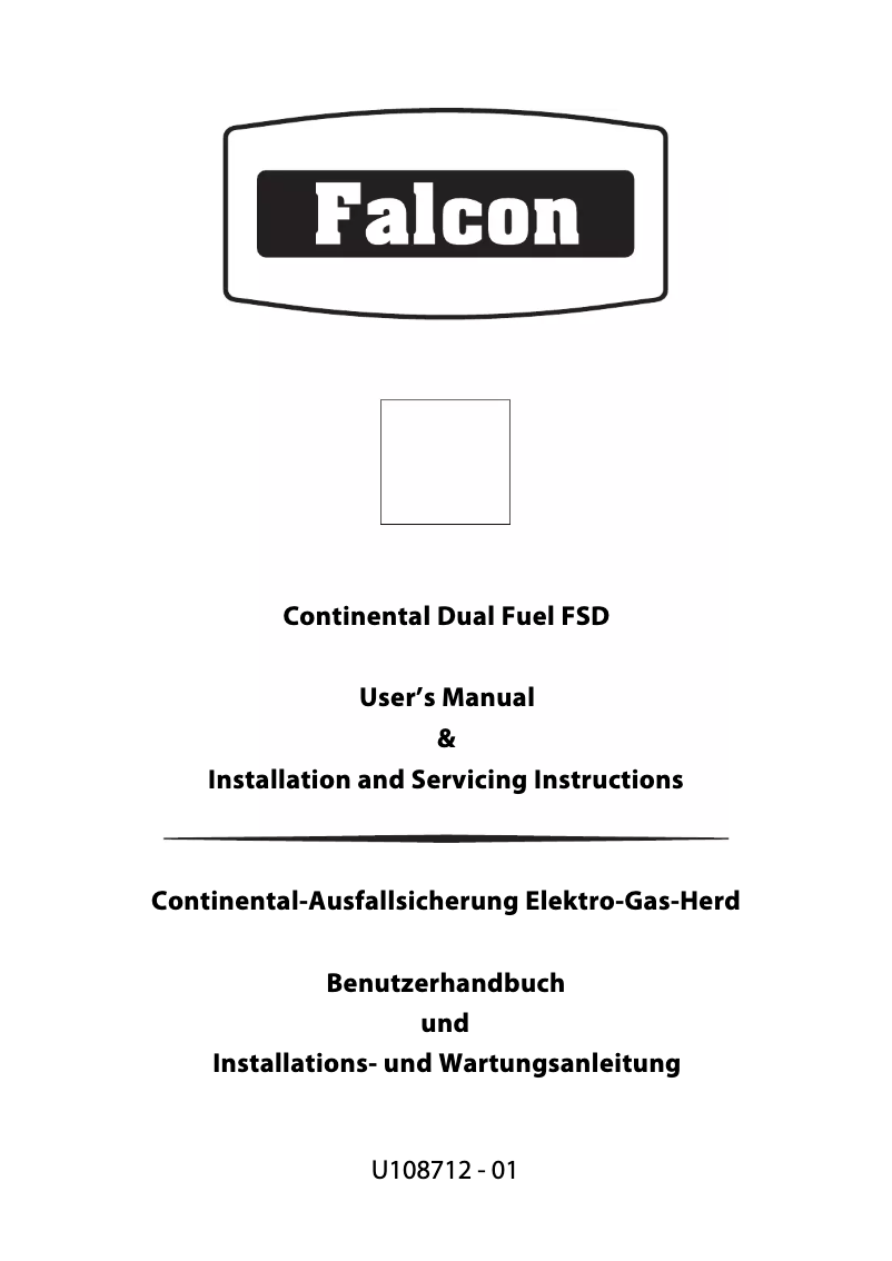 Page 1 de la notice Manuel utilisateur Falcon 1092 Continental De Luxe