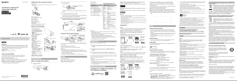 Page n°1 - Manuel utilisateur Sony HDR-AS30