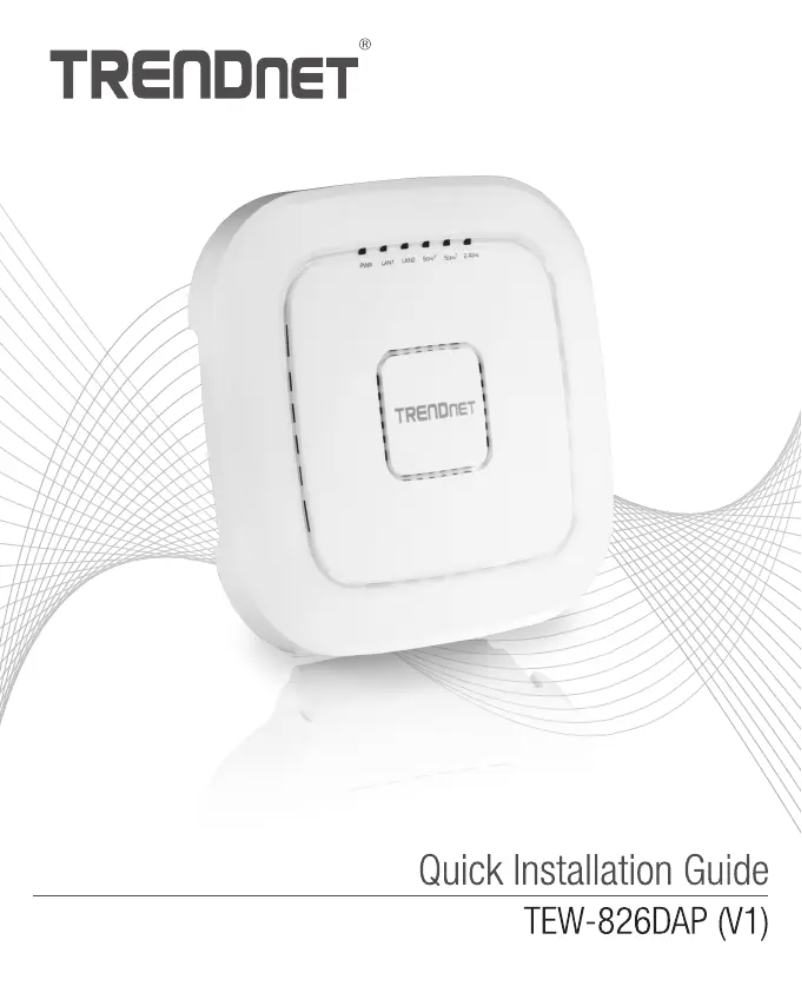 Page n°1 - Manuel utilisateur TRENDnet TEW-826DAP