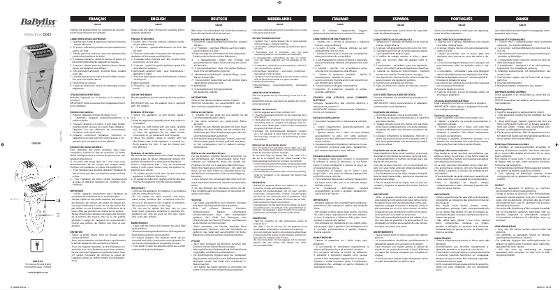 Page 1 de la notice Manuel utilisateur BaByliss Perfect´liss DUO G822E