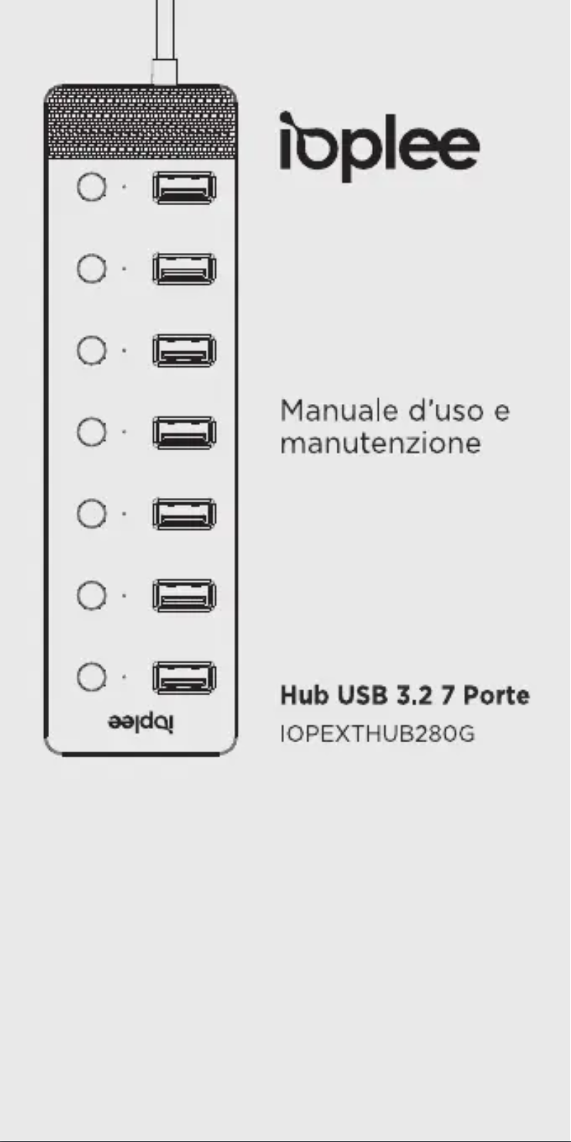 Page 1 de la notice Manuel utilisateur IOPLEE IOPEXTHUB280G