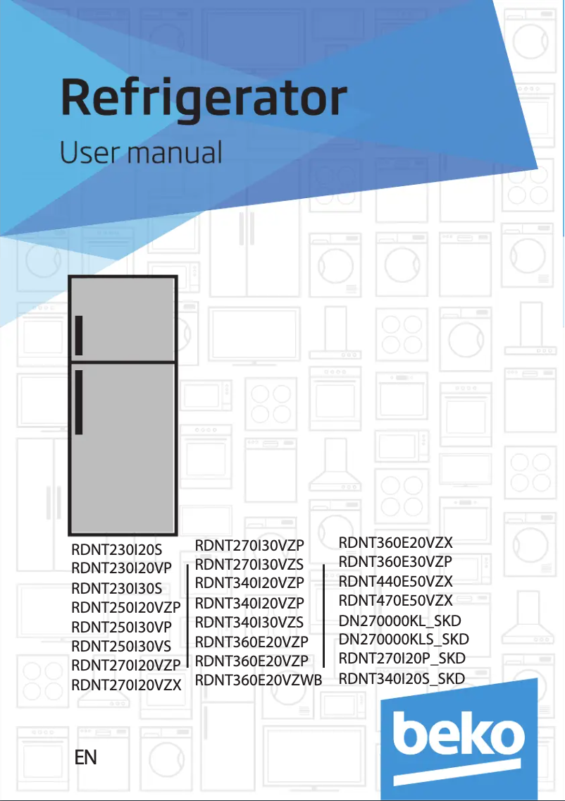 Page 1 de la notice Manuel utilisateur Beko RDNT340I20VZP