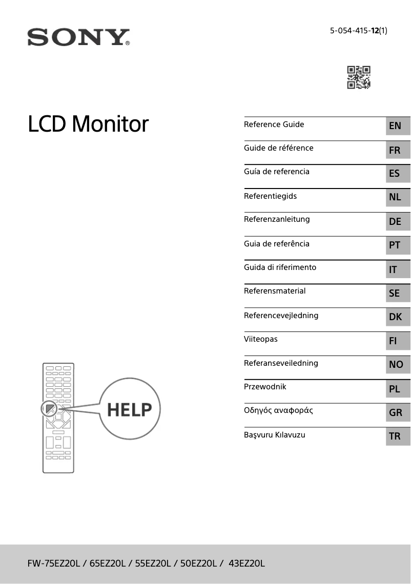Página 1 del manual Manual de usuario Sony FW-55EZ20L