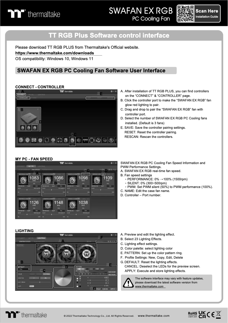 Page n°1 - Manuel utilisateur Thermaltake SWAFAN EX14