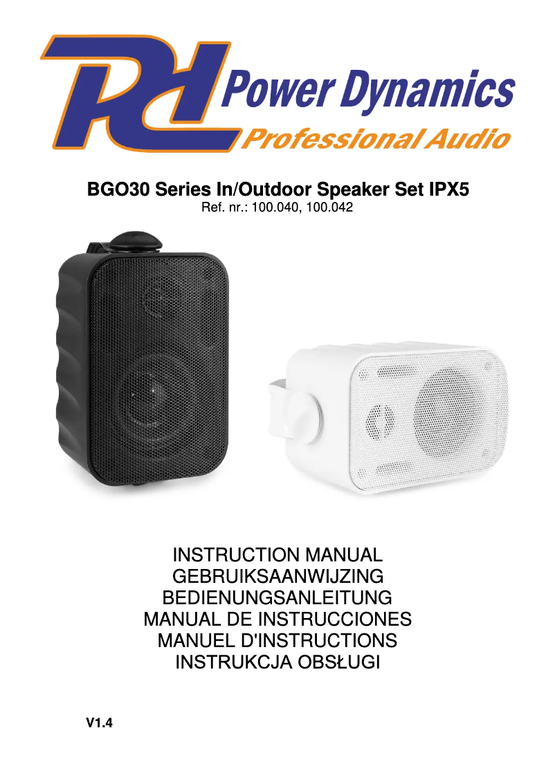 Imagen de la primera página del manual del dispositivo BGO30