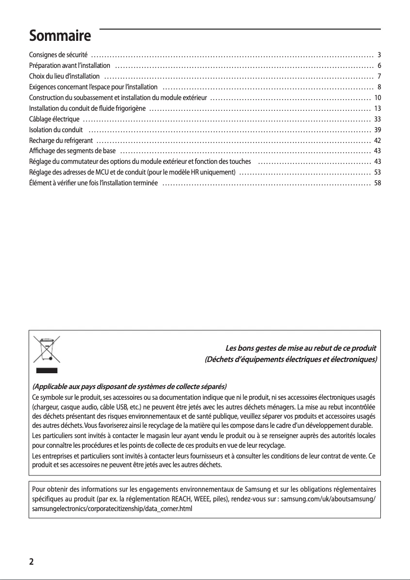 Page 1 de la notice Guide d'installation Samsung AM128NN4DEH