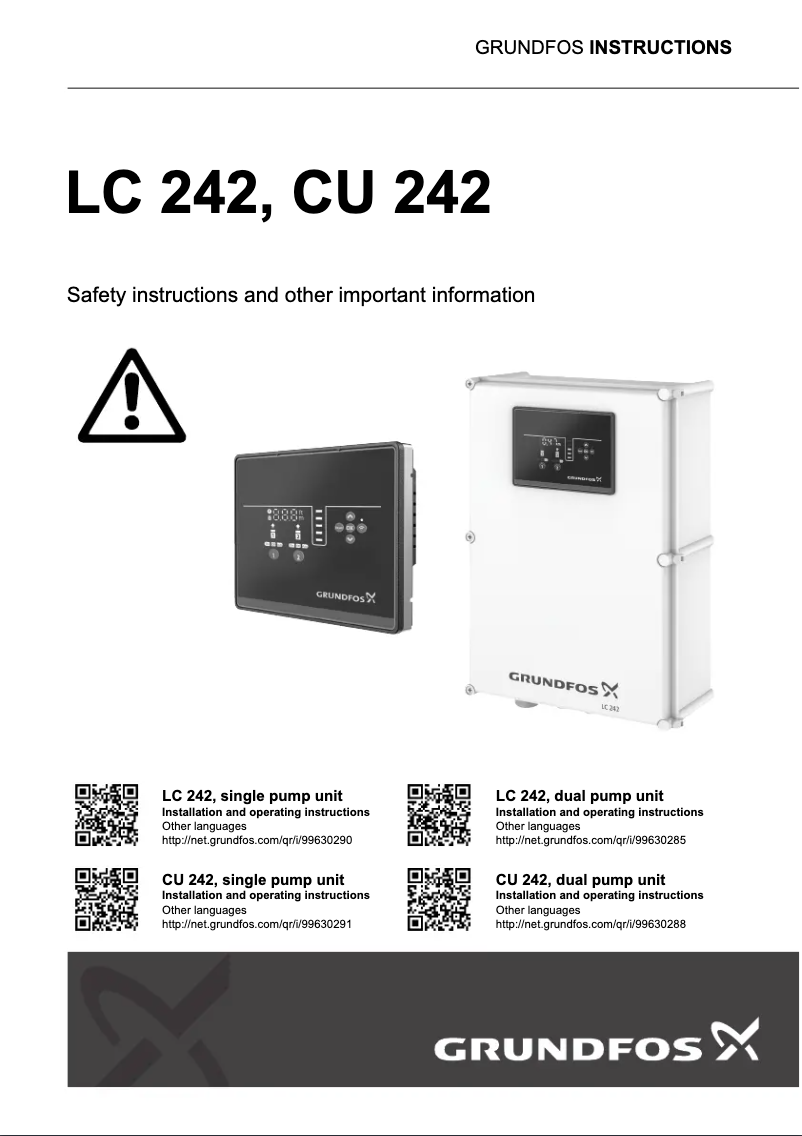 Page n°1 - Fiche technique Grundfos LC 242