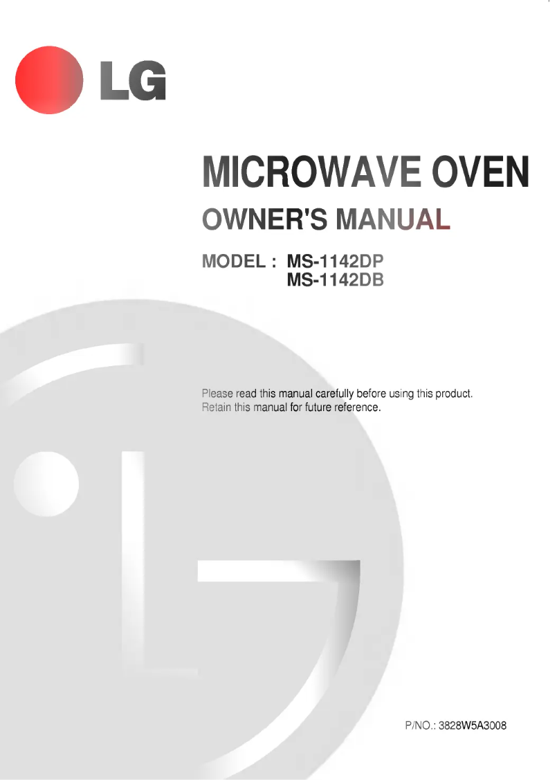 Page 1 de la notice Manuel utilisateur LG MS-1142DP