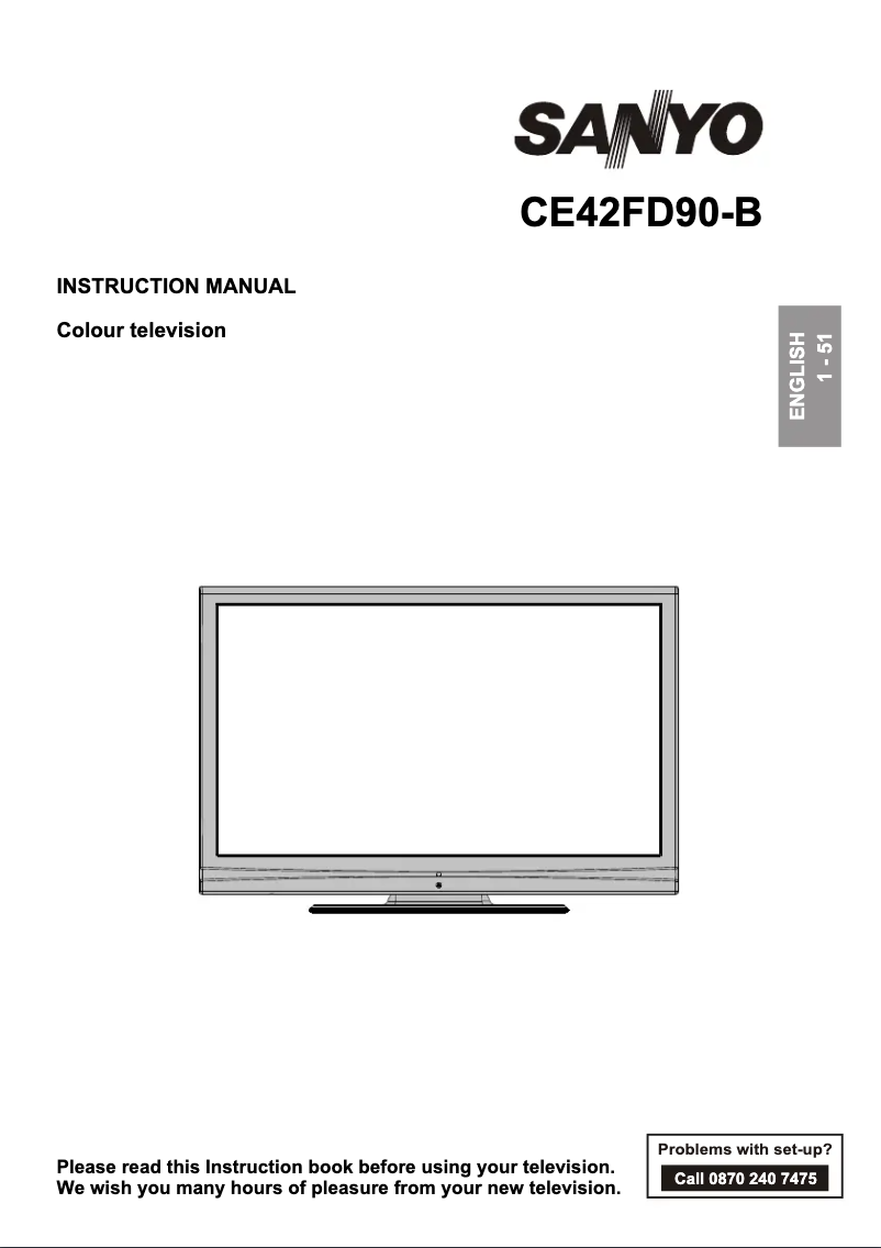 Page n°1 - Manuel utilisateur Sanyo CE42FD90