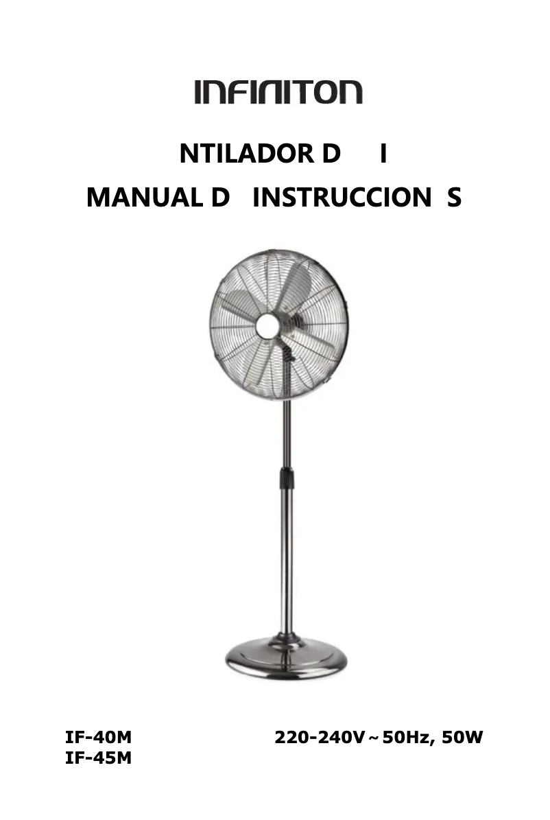 Page n°1 - Manuel utilisateur Infiniton IF-40M