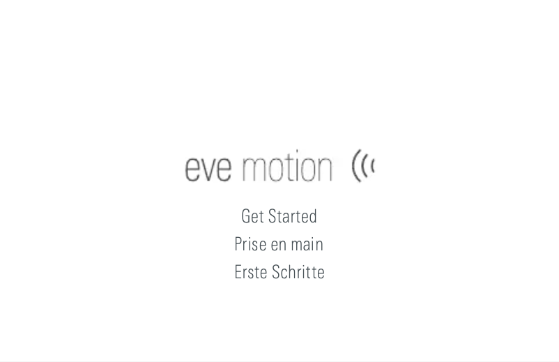 Page 1 de la notice Manuel utilisateur Elgato Eve Motion