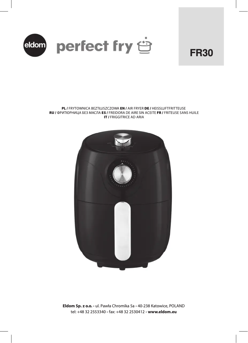 Página 1 del manual Manual de usuario Eldom Perfect Fry FR30
