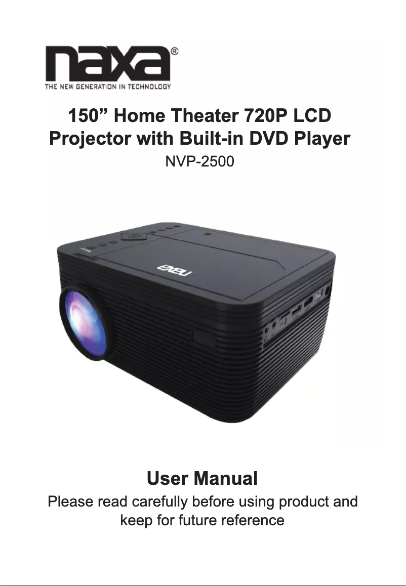 Image de la première page du manuel de l'appareil NVP-2500