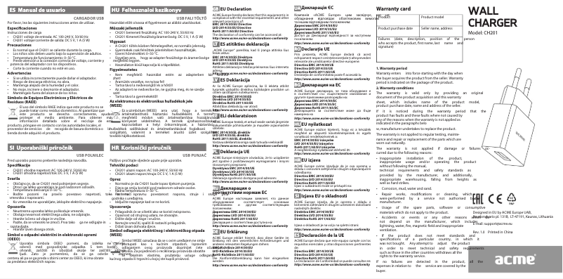 Image de la première page du manuel de l'appareil CH201