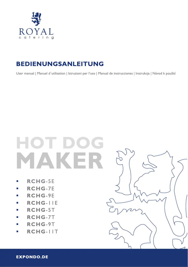 Image de la première page du manuel de l'appareil RCHG-11E