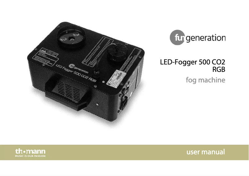Image de la première page du manuel de l'appareil LED Fogger 500 CO2