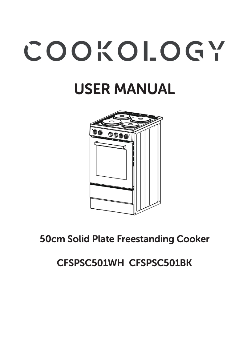 Page 1 de la notice Manuel utilisateur Cookology CFSPSC501BK