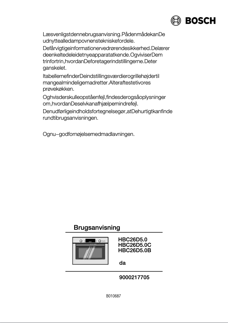 Página 1 del manual Manual de usuario Bosch HBC26D550