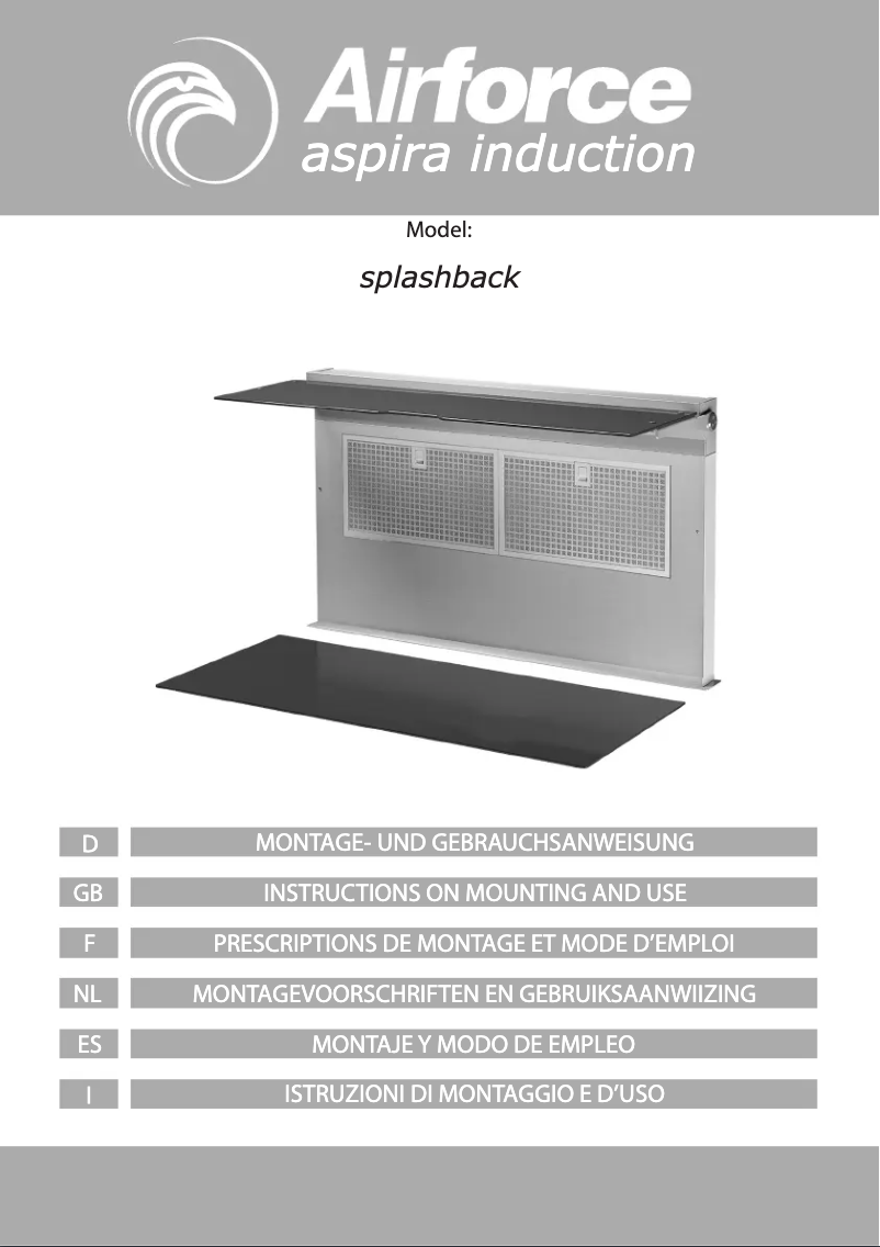 Image de la première page du manuel de l'appareil Splashback