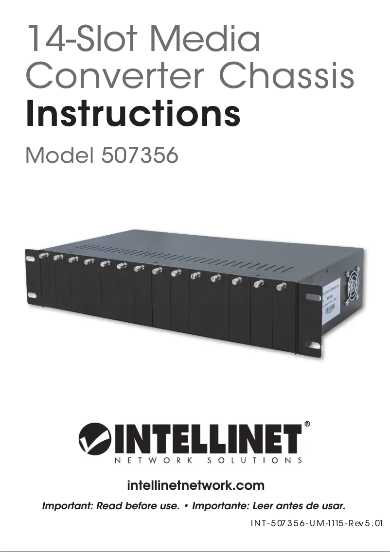 Page n°1 - Manuel utilisateur Intellinet 507356