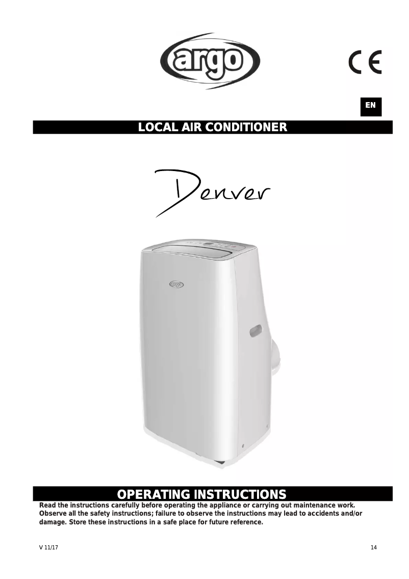 Image de la première page du manuel de l'appareil Denver