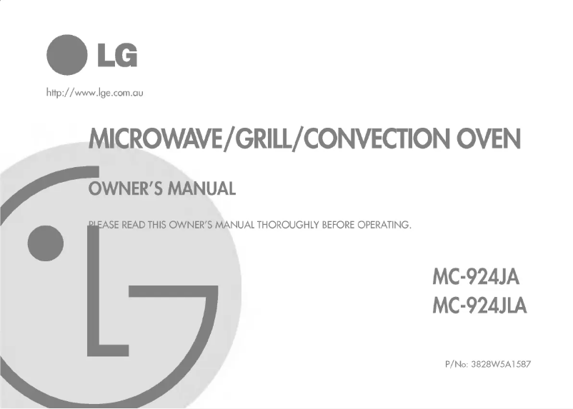 Page n°1 - Manuel utilisateur LG MC-924JA
